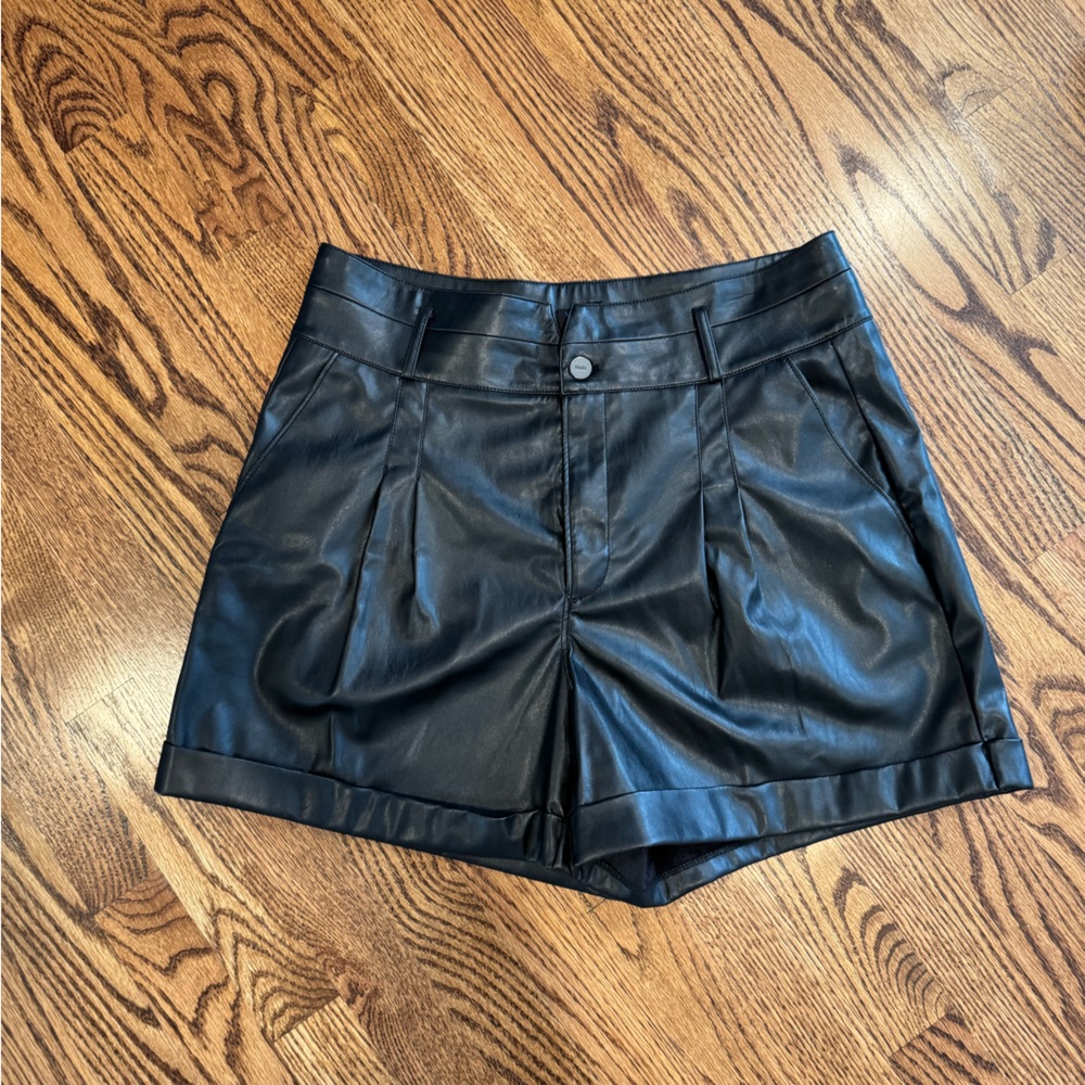 Paige Faux Leather Shorts